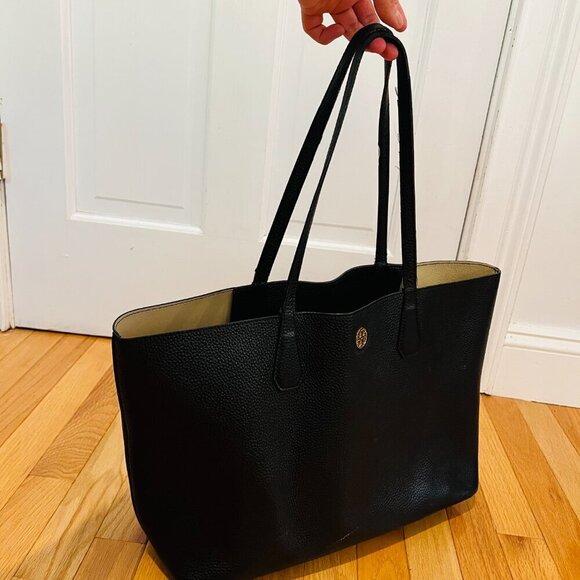 Tory Burch Pebble Leather Tote Bag - Picture 10 of 16